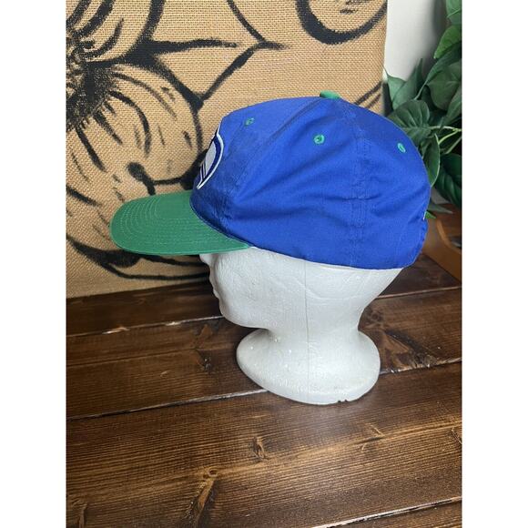 Vtg 1990s Sports Specialties Seattle Seahawks Blue NFL Blockhead Snapback Rare - Picture 4 of 6